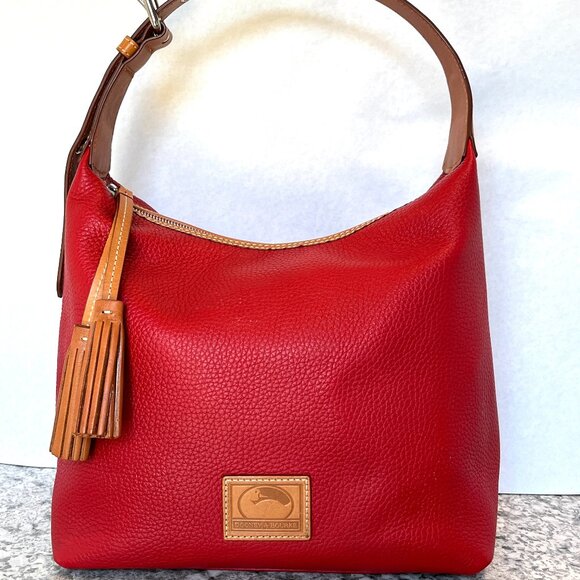 Dooney & Bourke RED Leather Hobo Shoulder Bag - Like New! - Picture 11 of 11